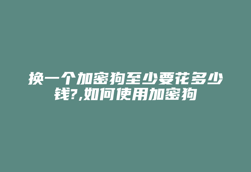 换一个加密狗至少要花多少钱?,如何使用加密狗-加密狗复制网