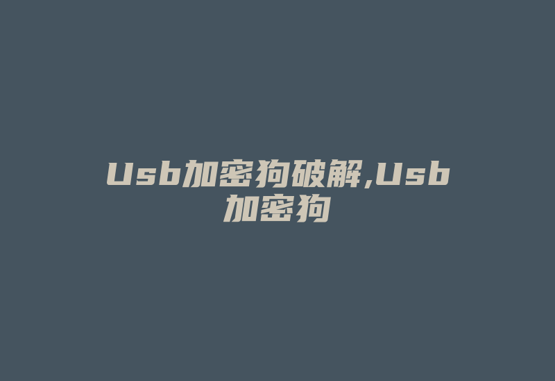 Usb加密狗破解,Usb加密狗-加密狗复制网