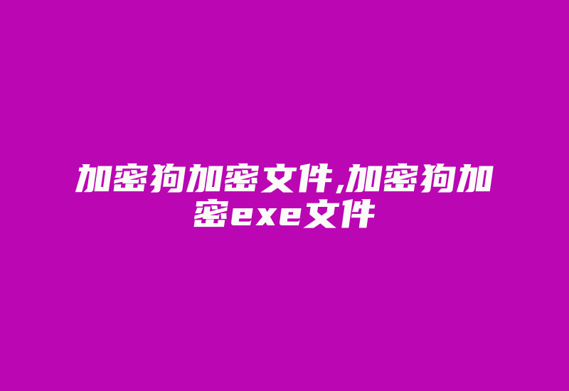 加密狗加密文件,加密狗加密exe文件-加密狗复制网