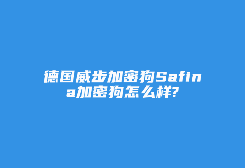 德国威步加密狗Safina加密狗怎么样?-加密狗复制网