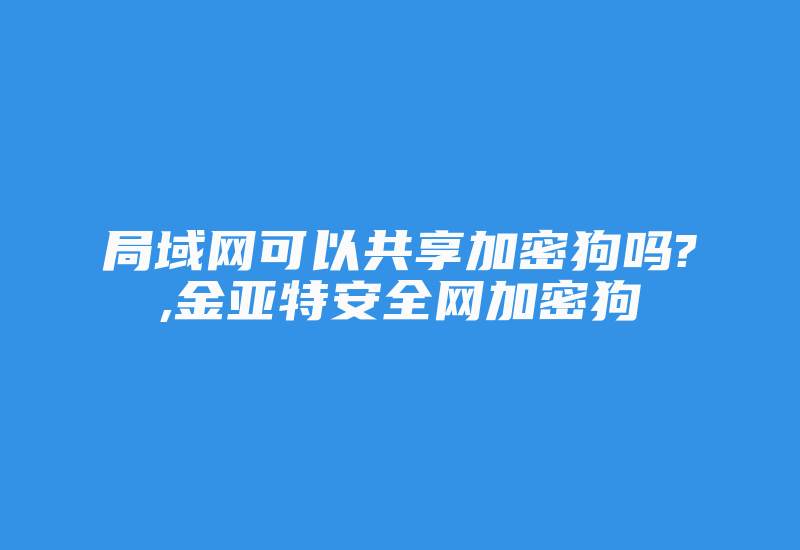 局域网可以共享加密狗吗?,金亚特安全网加密狗-加密狗复制网