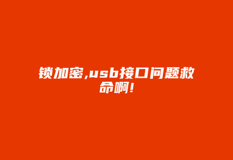 锁加密,usb接口问题救命啊!-加密狗复制网