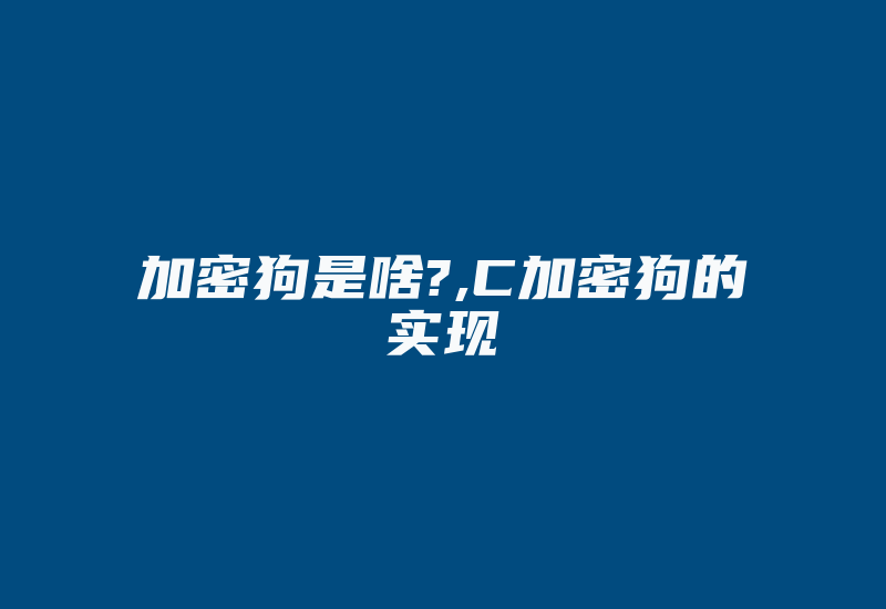 加密狗是啥?,C加密狗的实现-加密狗复制网