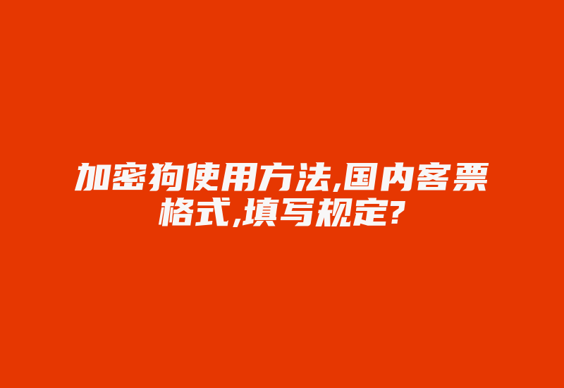 加密狗使用方法,国内客票格式,填写规定?-加密狗复制网